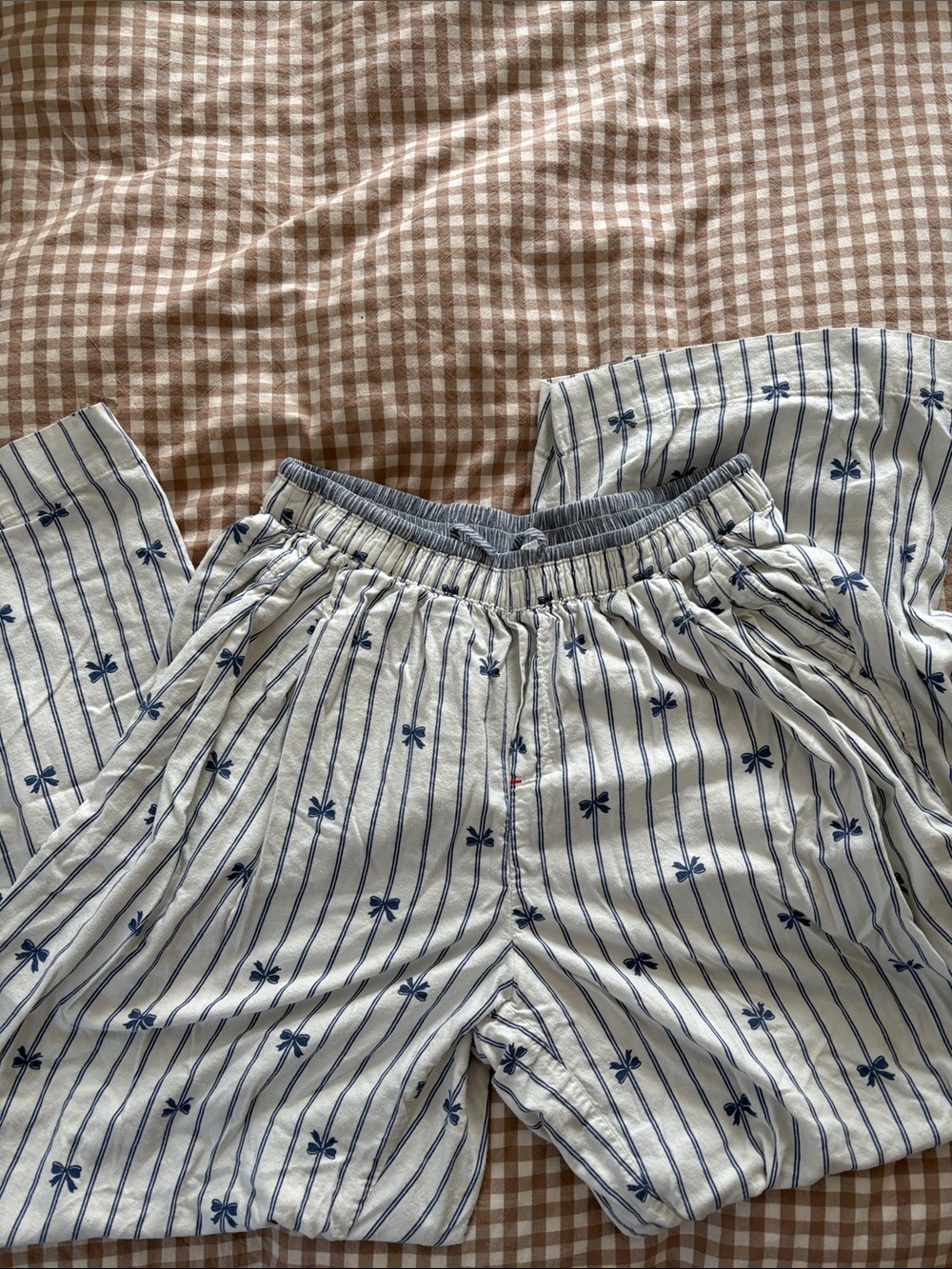 Striped Floral Cotton Pajama bottoms
